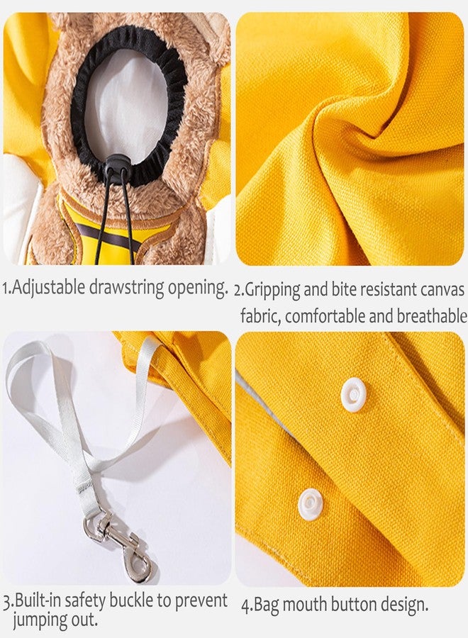 YOOLEETC Bee-Shaped Show Head Pet Canvas Shaped Shoulder Bag，Pet Out Bag, Outcrop, Pet Out Shoulder Bag. (Bee-Large) - Image 5